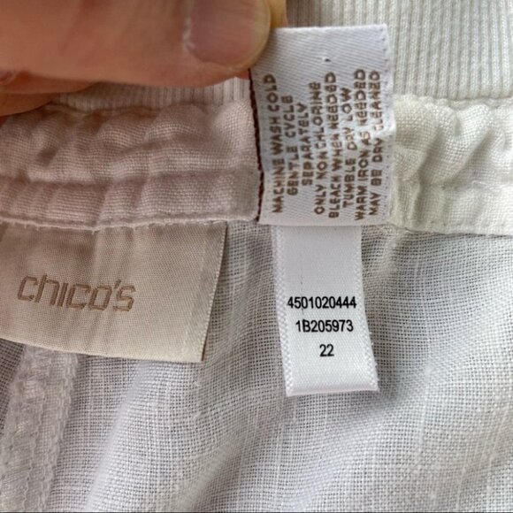 Chico’s Linen Relaxed Fit Cropped Length Pants - Picture 13 of 16